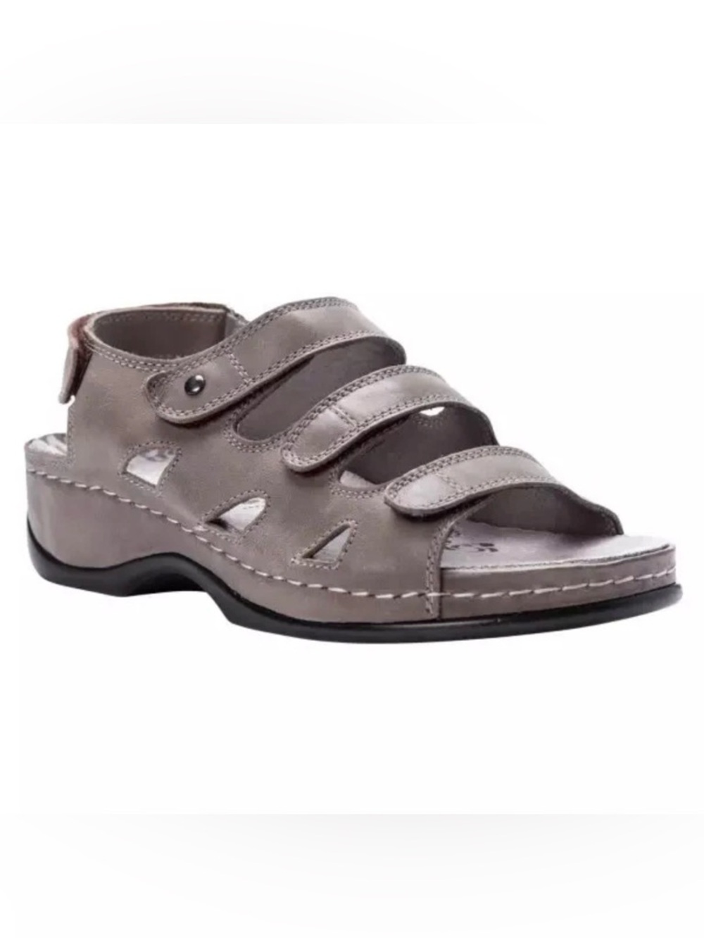 Propet KARA Hook Loop Sling Back Wide Leather Orthopedic Comfort Sandals Summer